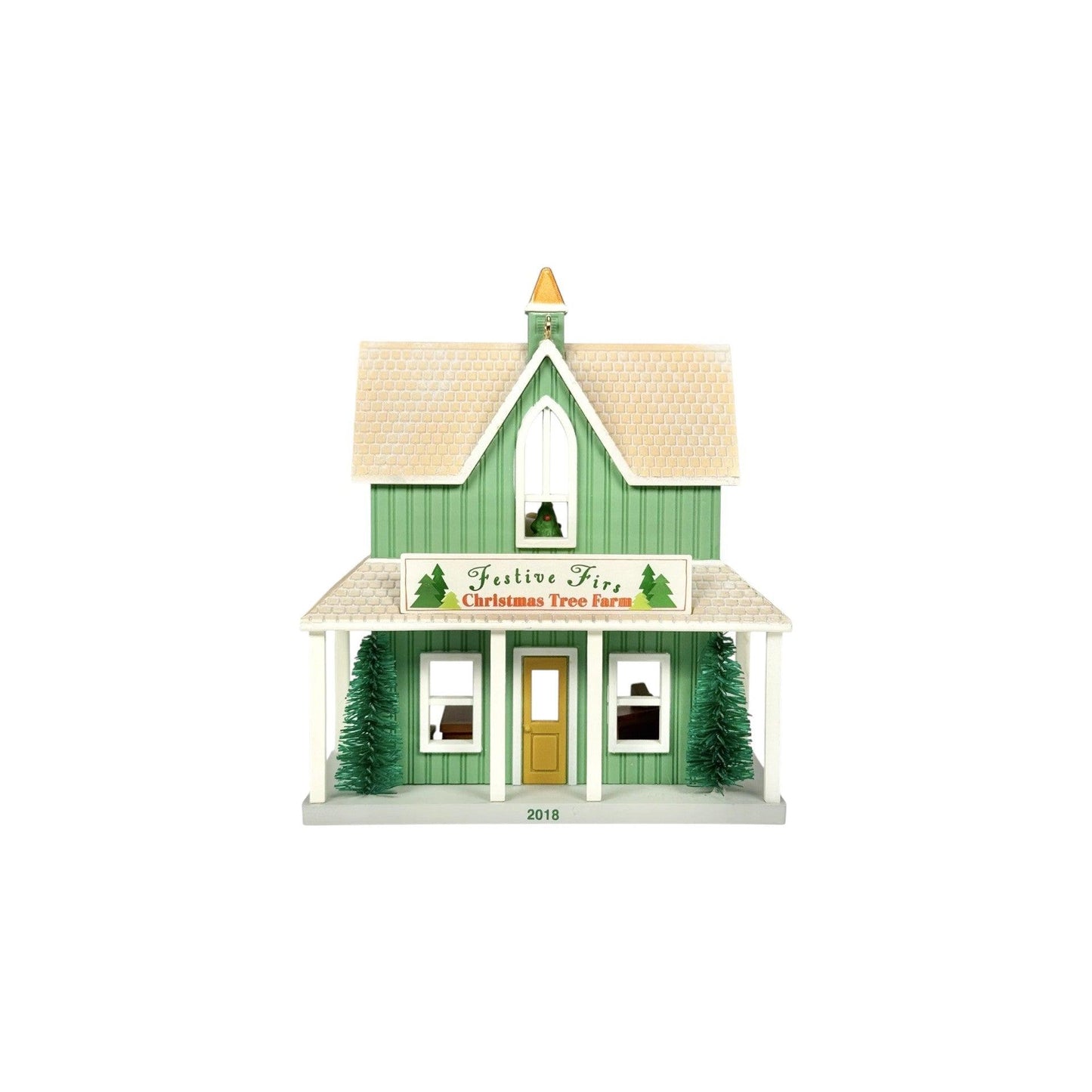 2018 Festive Firs Christmas Tree Farm Hallmark Ornament (Nostalgic Houses and Shops) QX9426 Image1