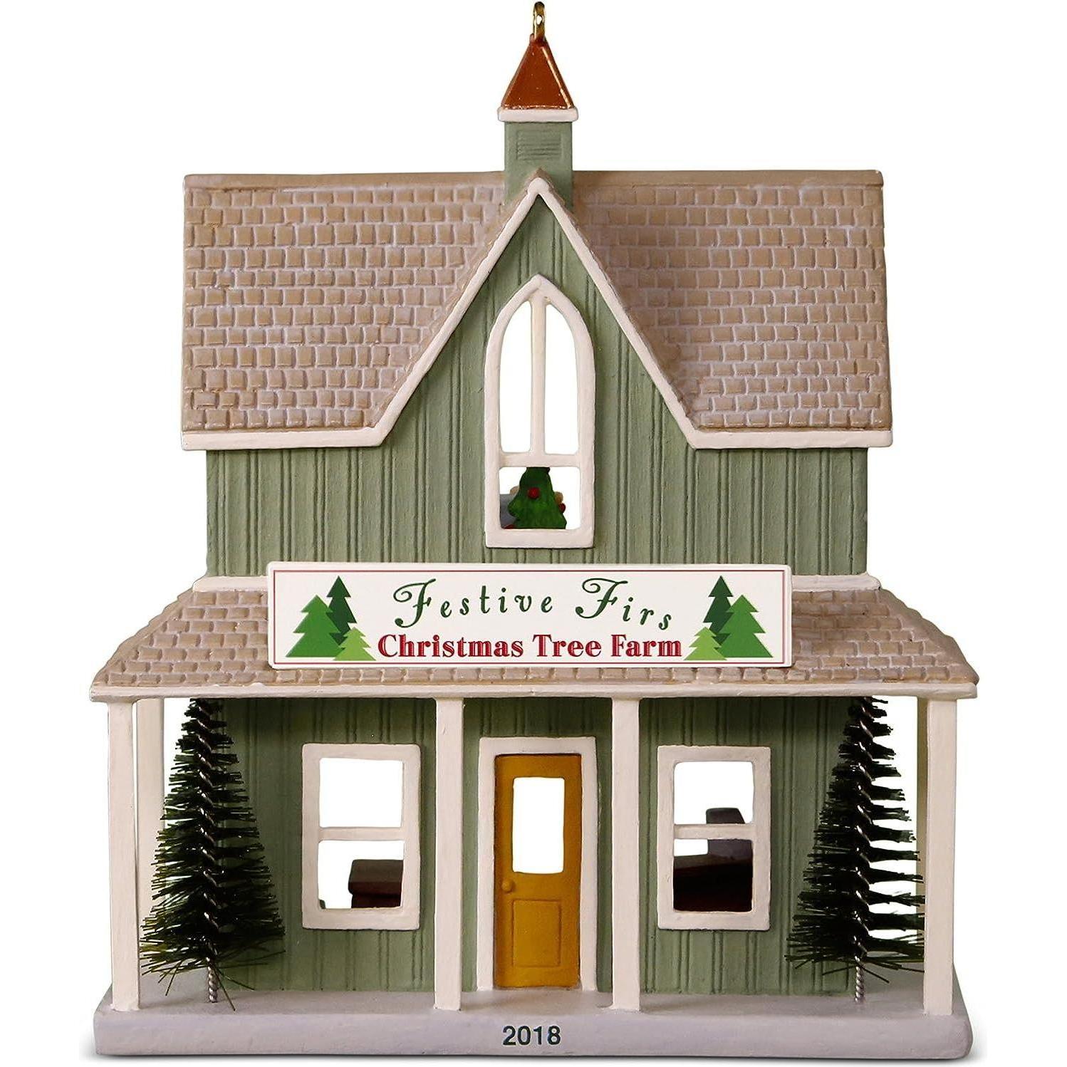 2018 Festive Firs Christmas Tree Farm Hallmark Ornament (Nostalgic Houses and Shops) QX9426