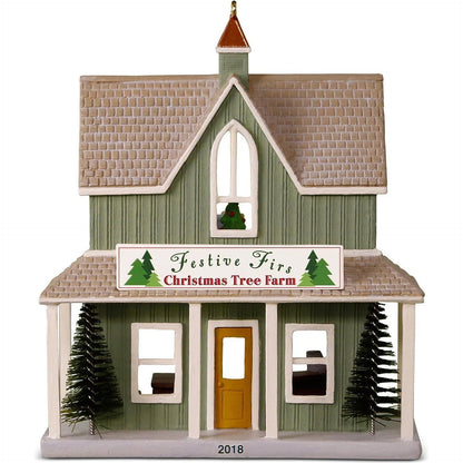 2018 Festive Firs Christmas Tree Farm Hallmark Ornament (Nostalgic Houses and Shops) QX9426