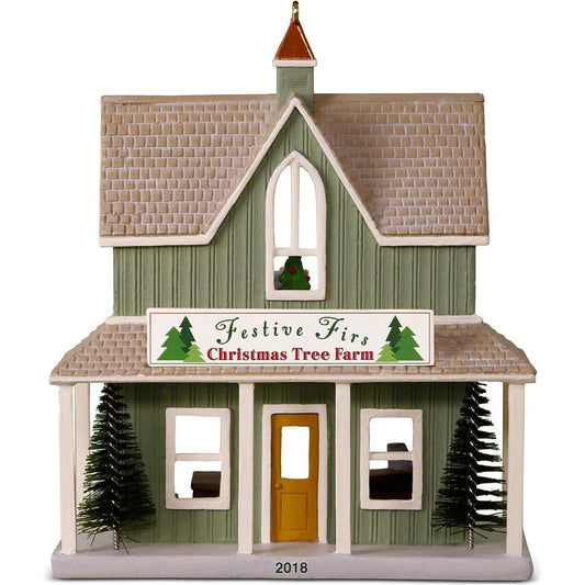 2018 Festive Firs Christmas Tree Farm Hallmark Ornament (Nostalgic Houses and Shops) QX9426
