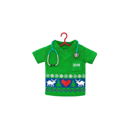 2018 Happy Holiday Scrubs (Healthcare Workers) Hallmark Ornament QGO2126 Image1