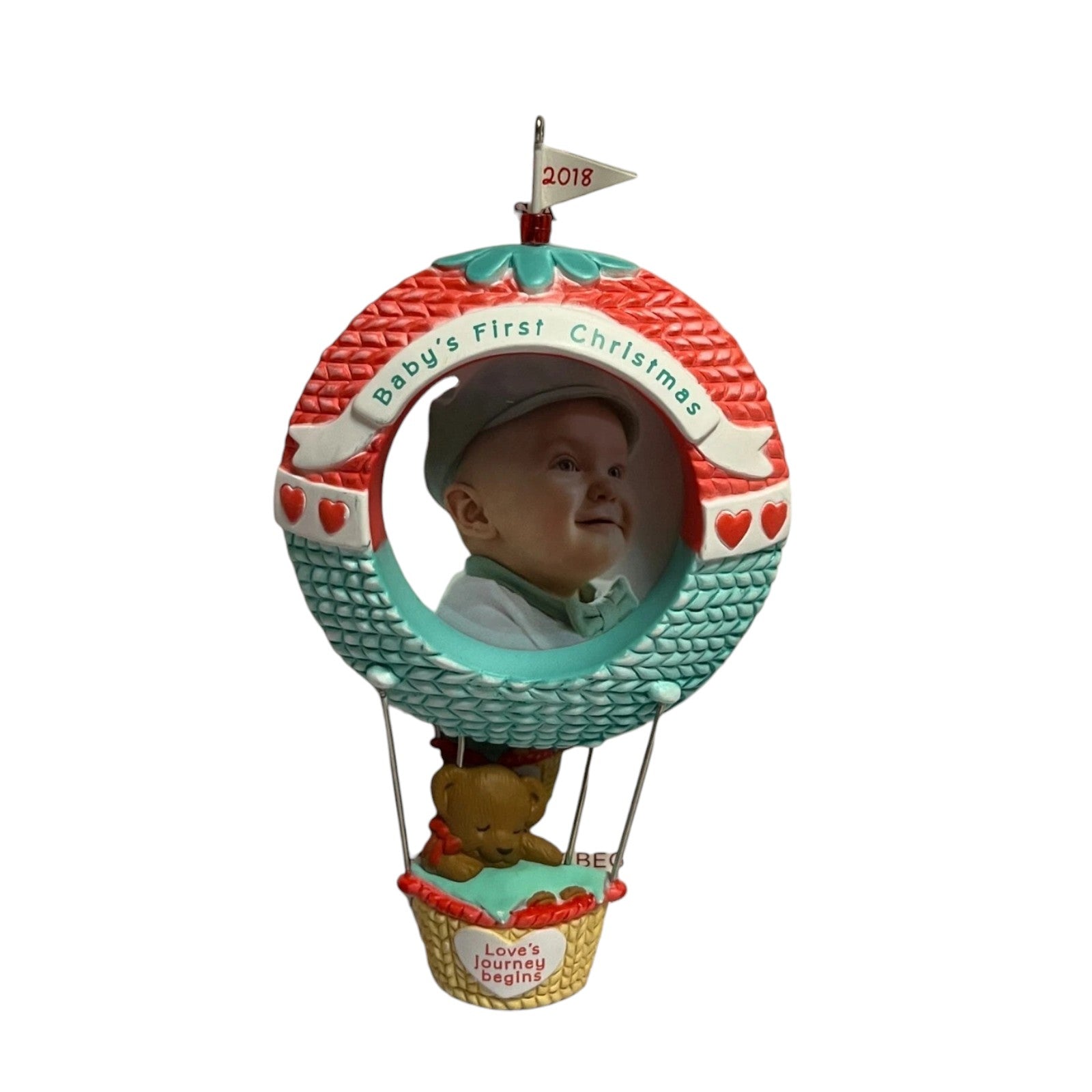 2018 Love's Journey Begins Hallmark Ornament (Baby's First Christmas) QGO1696