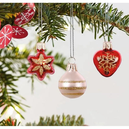 2018 Miniature Decorative Ornaments, Set of 6 Hallmark Ornament (Blown Glass) QSB6046