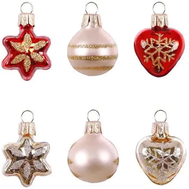 2018 Miniature Decorative Ornaments, Set of 6 Hallmark Ornament (Blown Glass) QSB6046