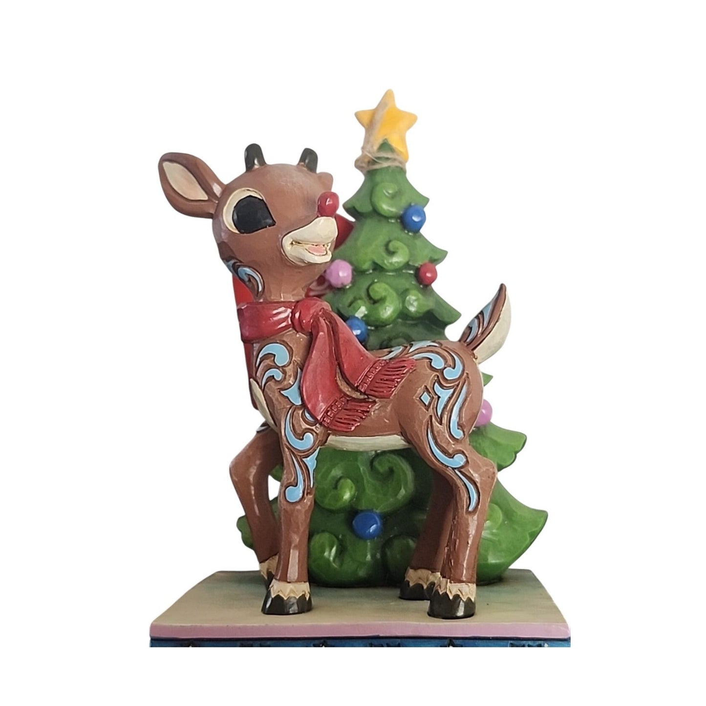 2018 Rudolph Standing by Tree Rudolph the Red-Nosed Reindeer Traditions Enesco Ornament 6001595 Image3