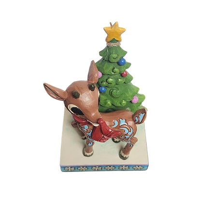 2018 Rudolph Standing by Tree Rudolph the Red-Nosed Reindeer Traditions Enesco Ornament 6001595 Image5