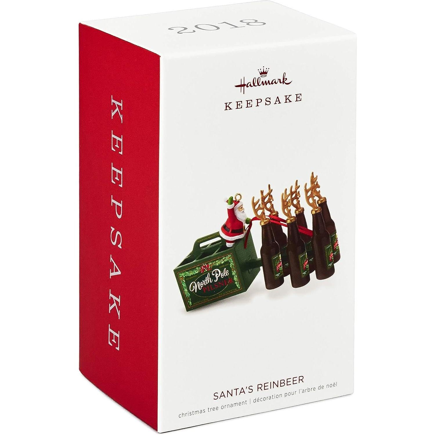 2018 Santa's Reinbeer Hallmark Ornament (Beer) QGO2176