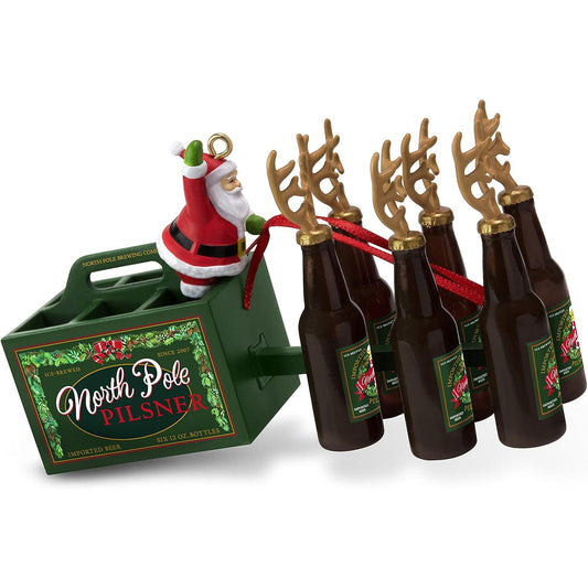 2018 Santa's Reinbeer Hallmark Ornament (Beer) QGO2176