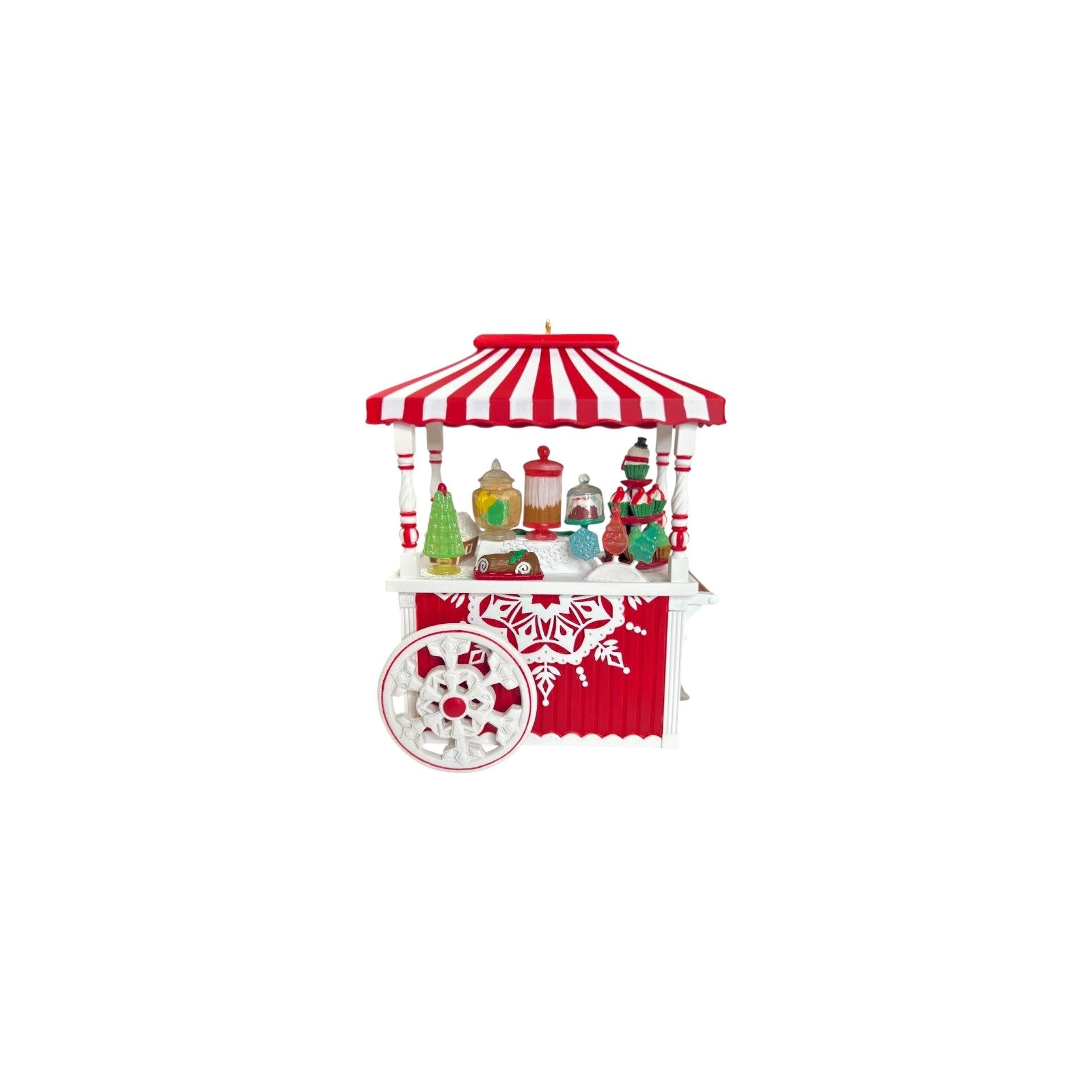 2018 Santa’s Sweet Treat Cart (Candy) Hallmark Ornament QXC5313 Image1