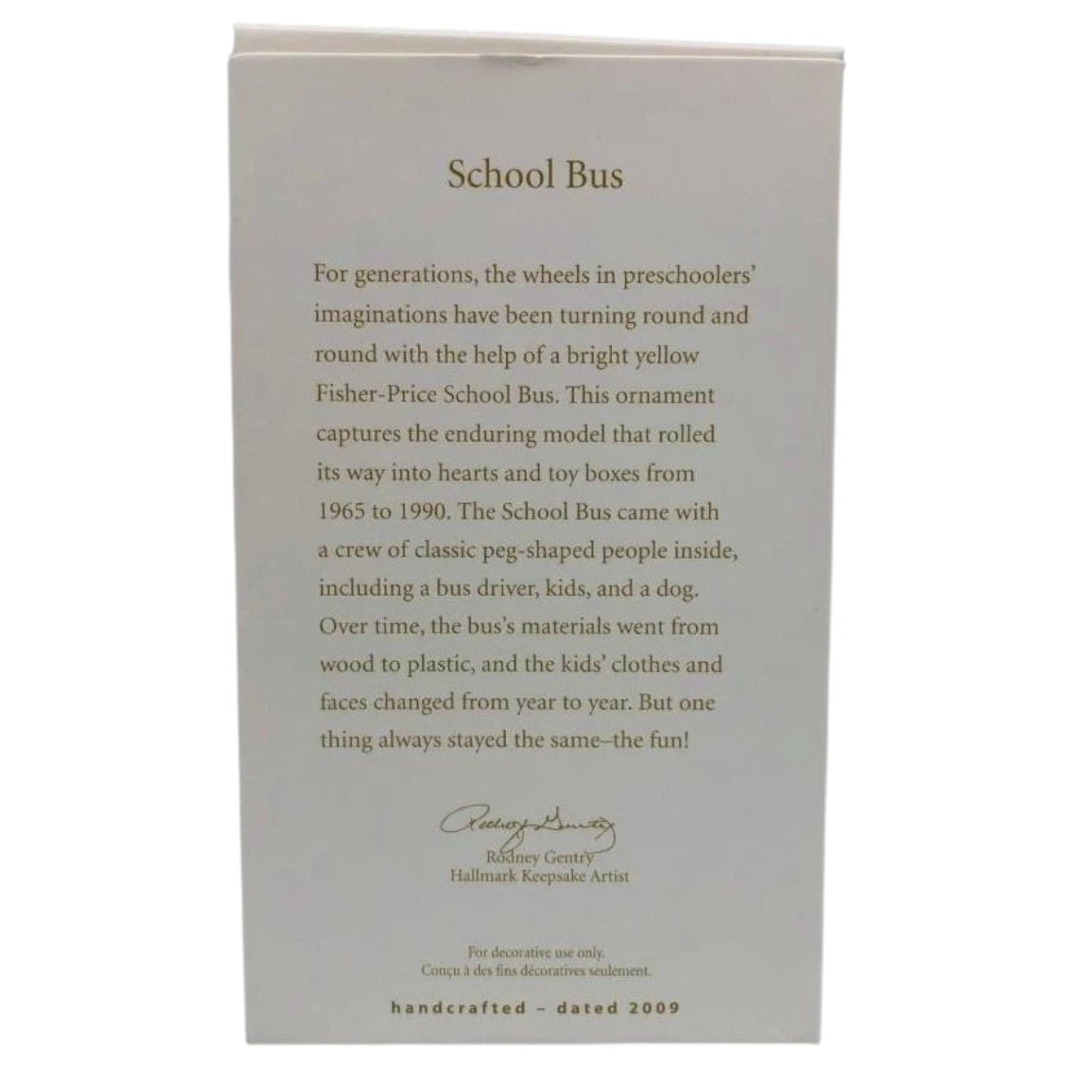 2018 School Bus Hallmark Ornament (Fisher Price) QXM8136