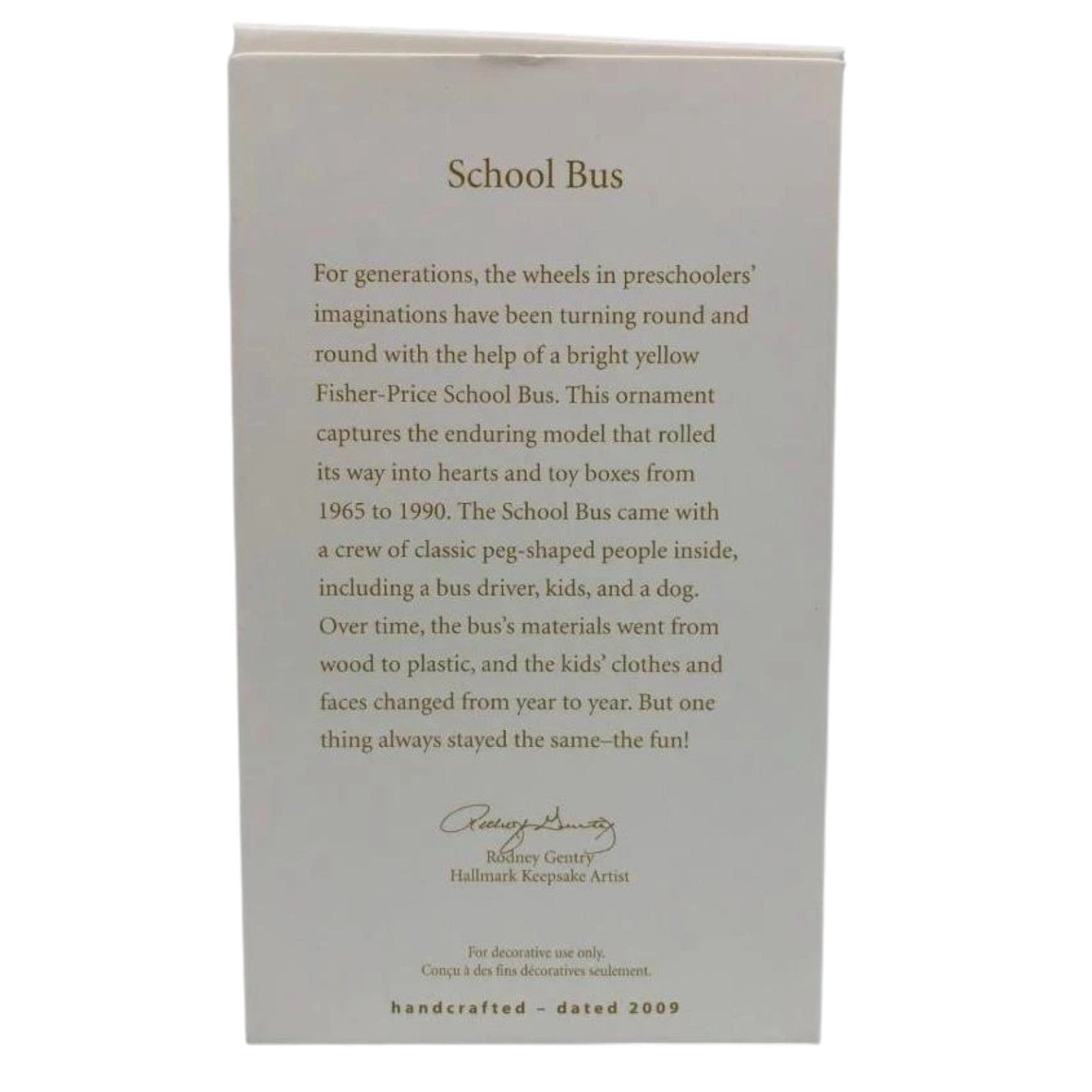 2018 School Bus Hallmark Ornament (Fisher Price) QXM8136