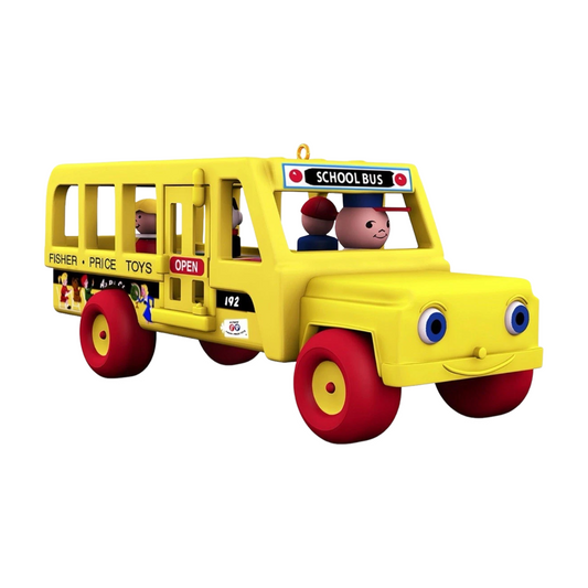 2018 School Bus Hallmark Ornament (Fisher Price) QXM8136 Image1