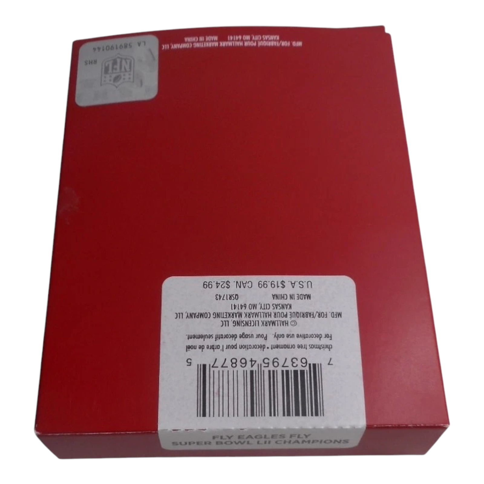 2018 Super Bowl Hallmark Ornament (NFL Team End-of-Season) QHE1940