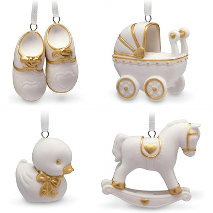 QXM9203 2018 Welcome Baby Ornament Set (Baby First Christmas) Image1