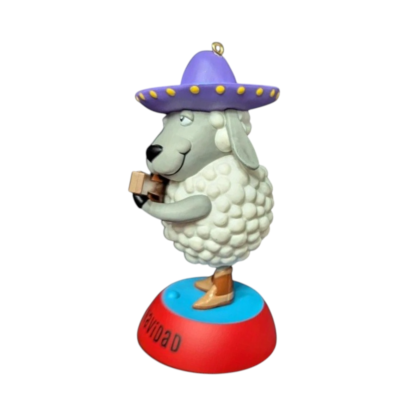 2019 Fleece Navidad Hallmark Ornament (Feliz Navidad Sheep) QGO2159