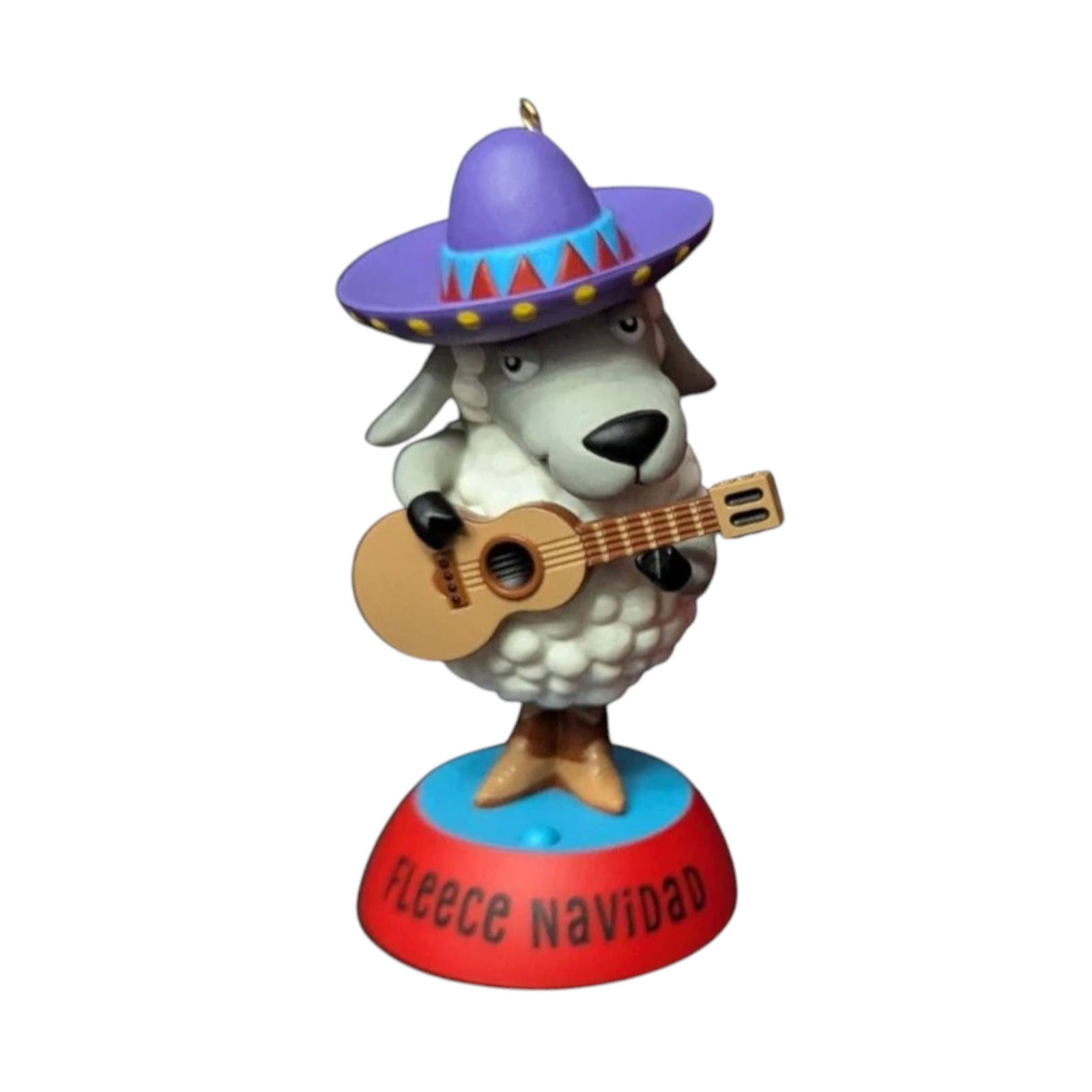 2019 Fleece Navidad Hallmark Ornament (Feliz Navidad Sheep) QGO2159