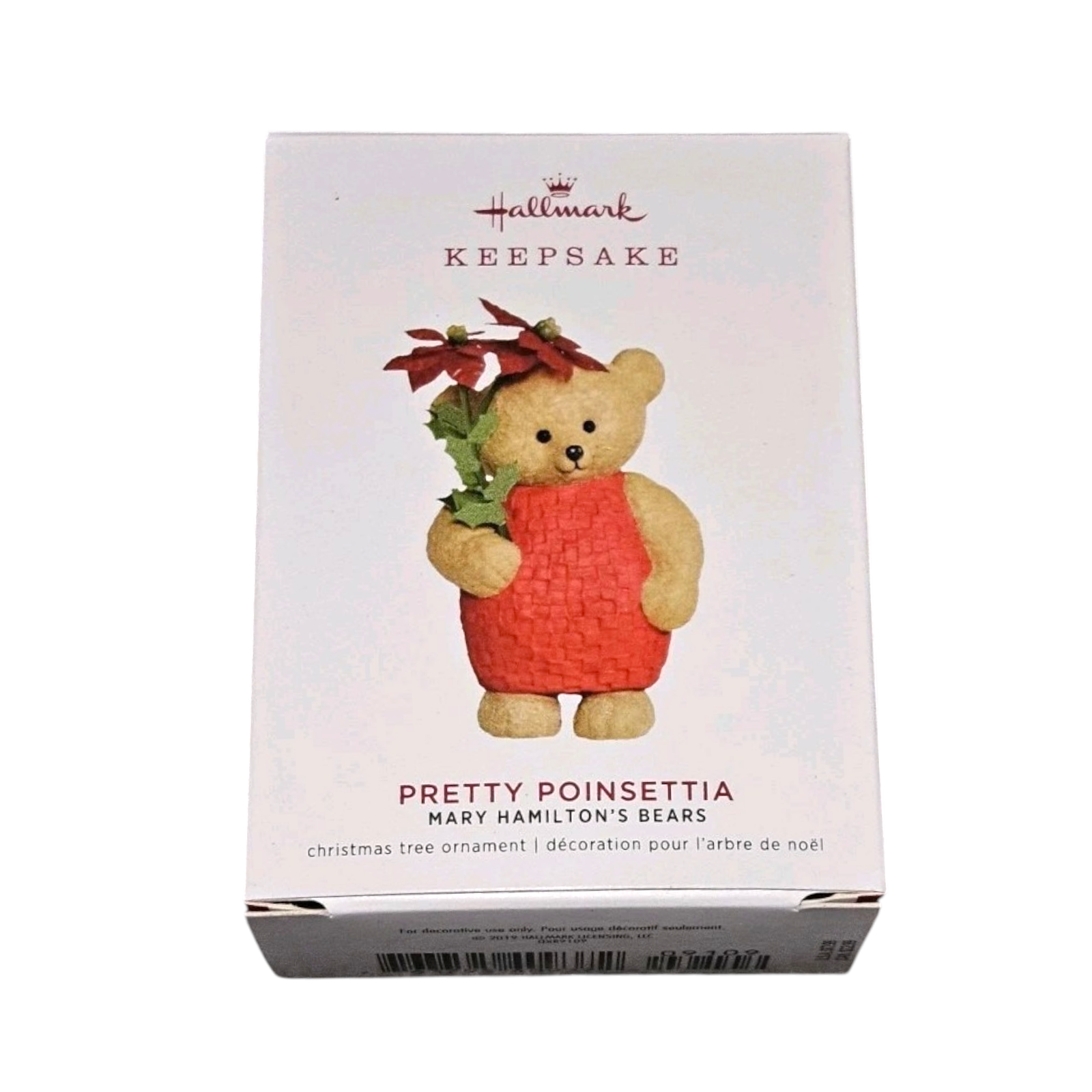 2019 Pretty Poinsettia Hallmark Ornament (Mary Hamilton's Bears) QXR9109