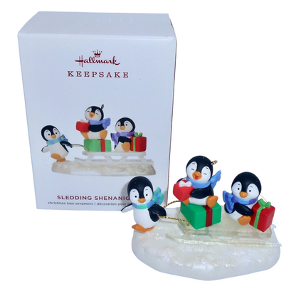2019 Sledding Shenanigans Hallmark Ornament (Kris' Penguins) QGO2019