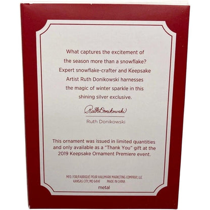 2019 A Glistening Gift For You Hallmark Ornament (Snowflake) QXC5390