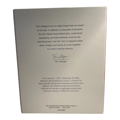 2019 Angel of the Heart Hallmark Ornament (Susan G Komen) QXI3839