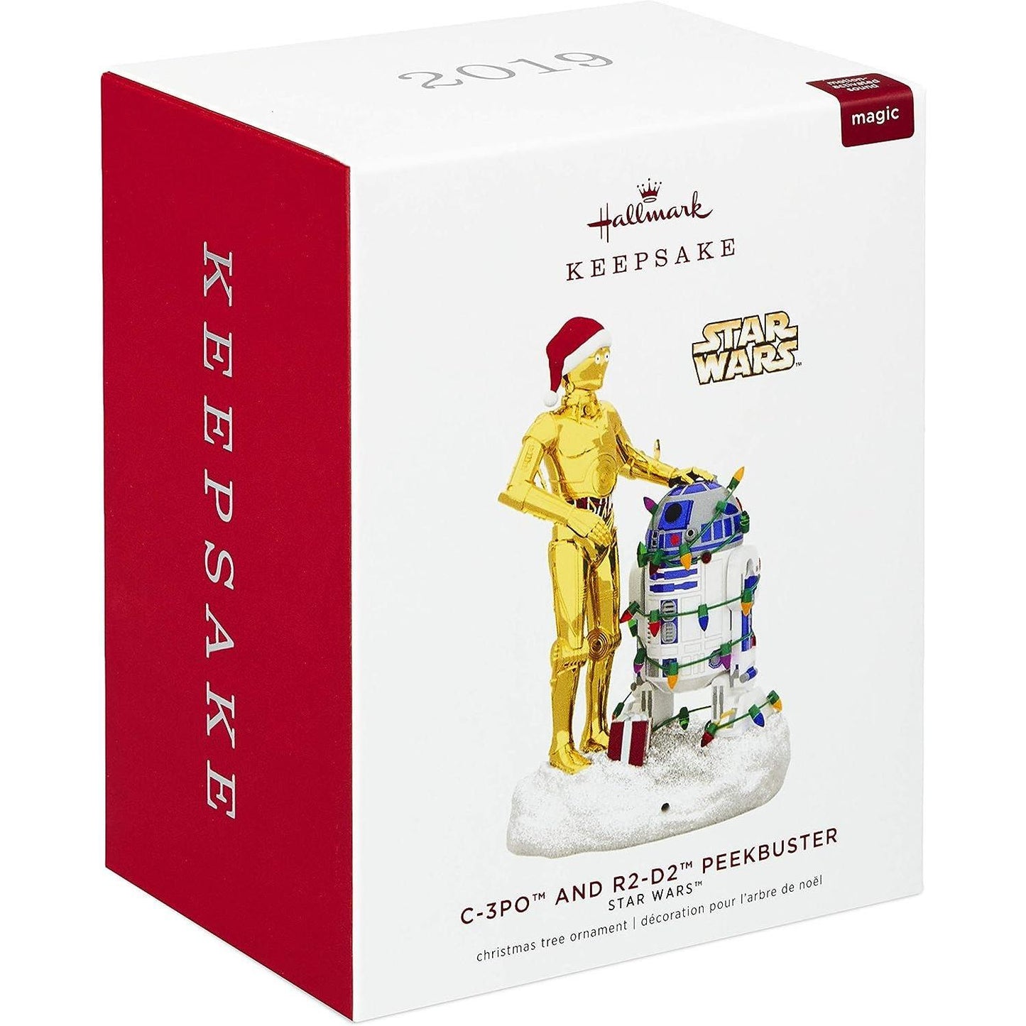 2019 C-3PO and R2-D2 Peekbuster Hallmark Ornament (Star Wars) QXI3827