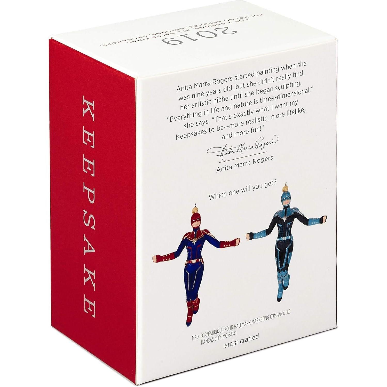 2019 Captain Marvel Mystery Box Hallmark Ornament (Super Heroes) QXI3509