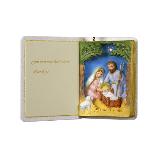 2019 Nativity Bible Hallmark Ornament (Nativity) QGO2437 Image1