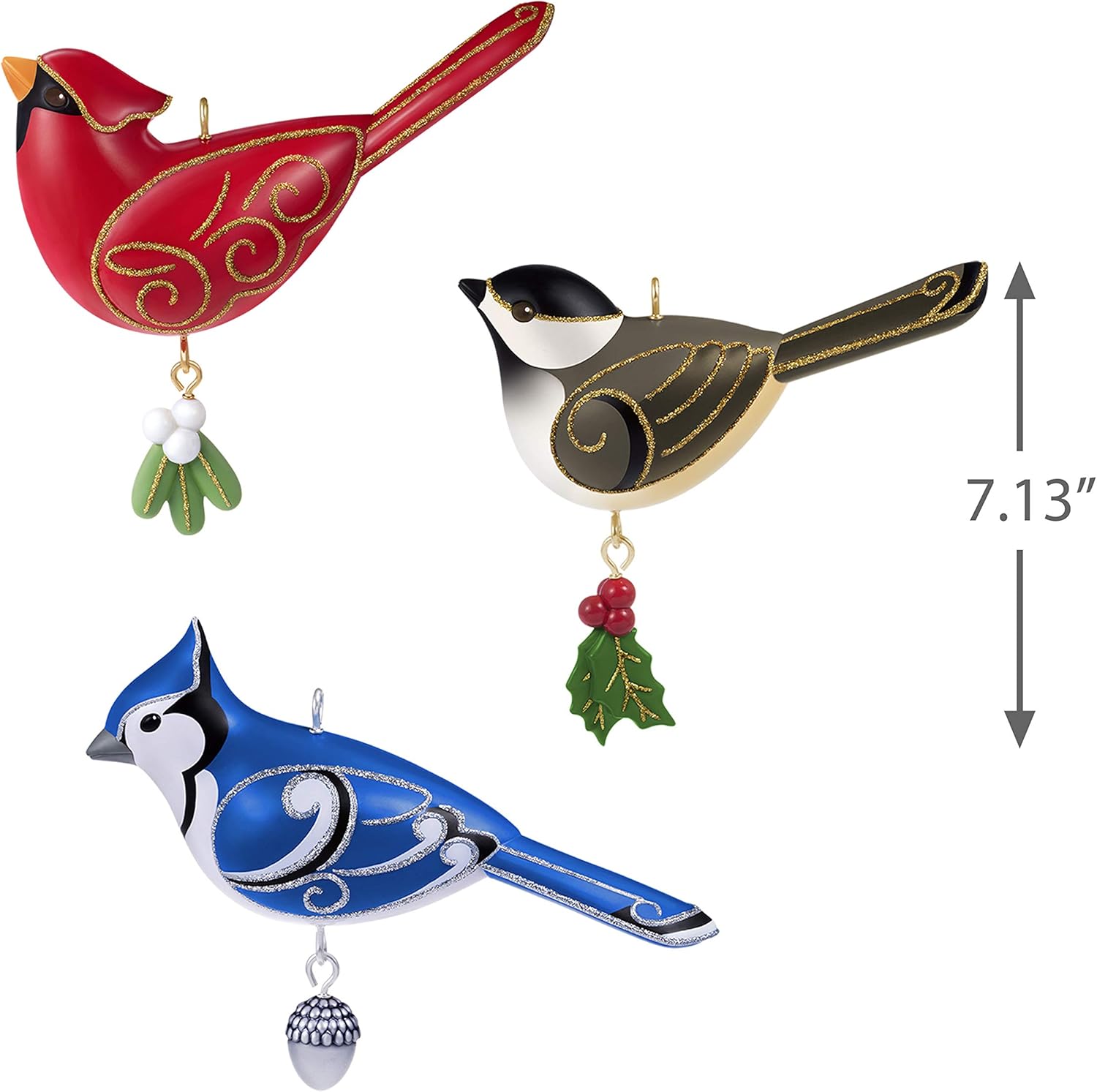 2019 Outdoor Bird Ornament Set Hallmark Ornament (Beauty of Birds) QGO3387