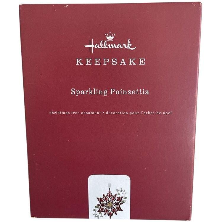 2019 Sparkling Poinsettia Hallmark Ornament (Snowflake) QK1239