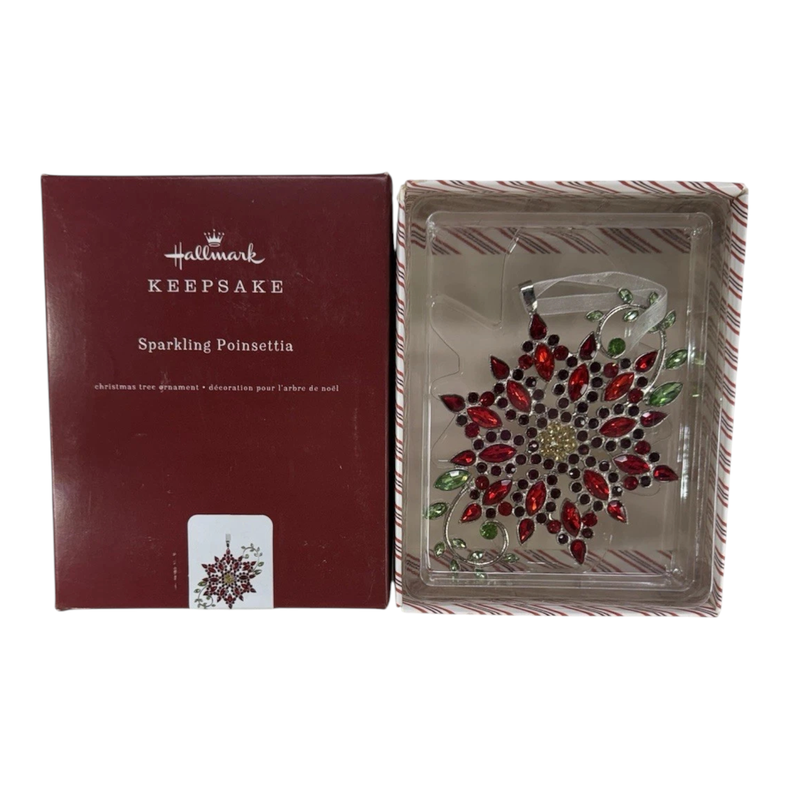2019 Sparkling Poinsettia Hallmark Ornament (Snowflake) QK1239