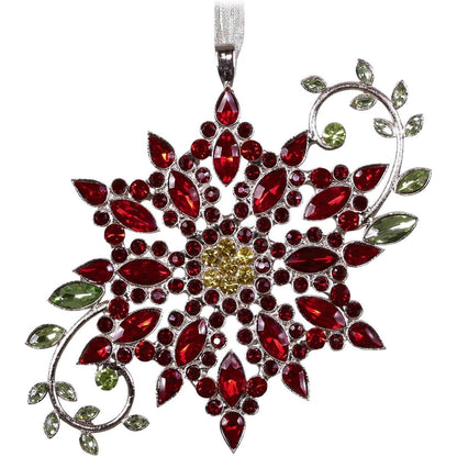 2019 Sparkling Poinsettia Hallmark Ornament (Snowflake) QK1239