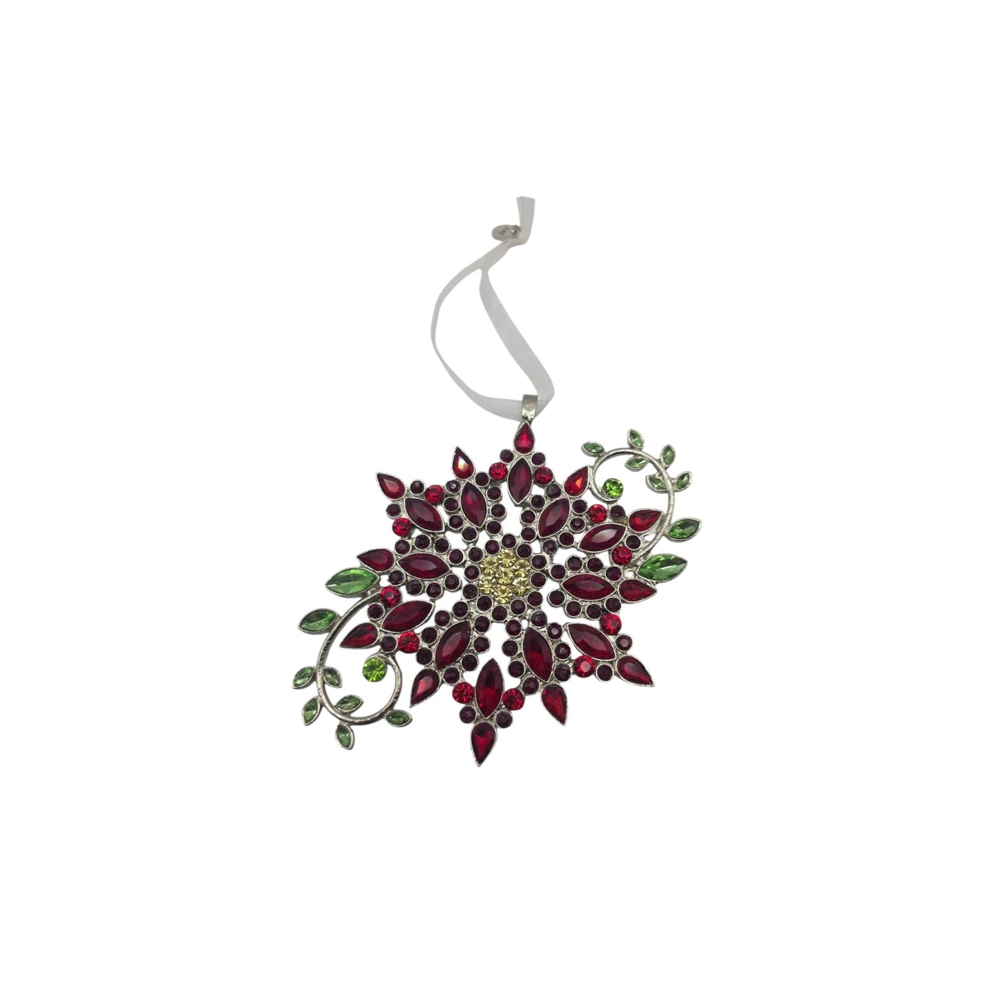 2019 Sparkling Poinsettia Hallmark Ornament (Snowflake) QK1239