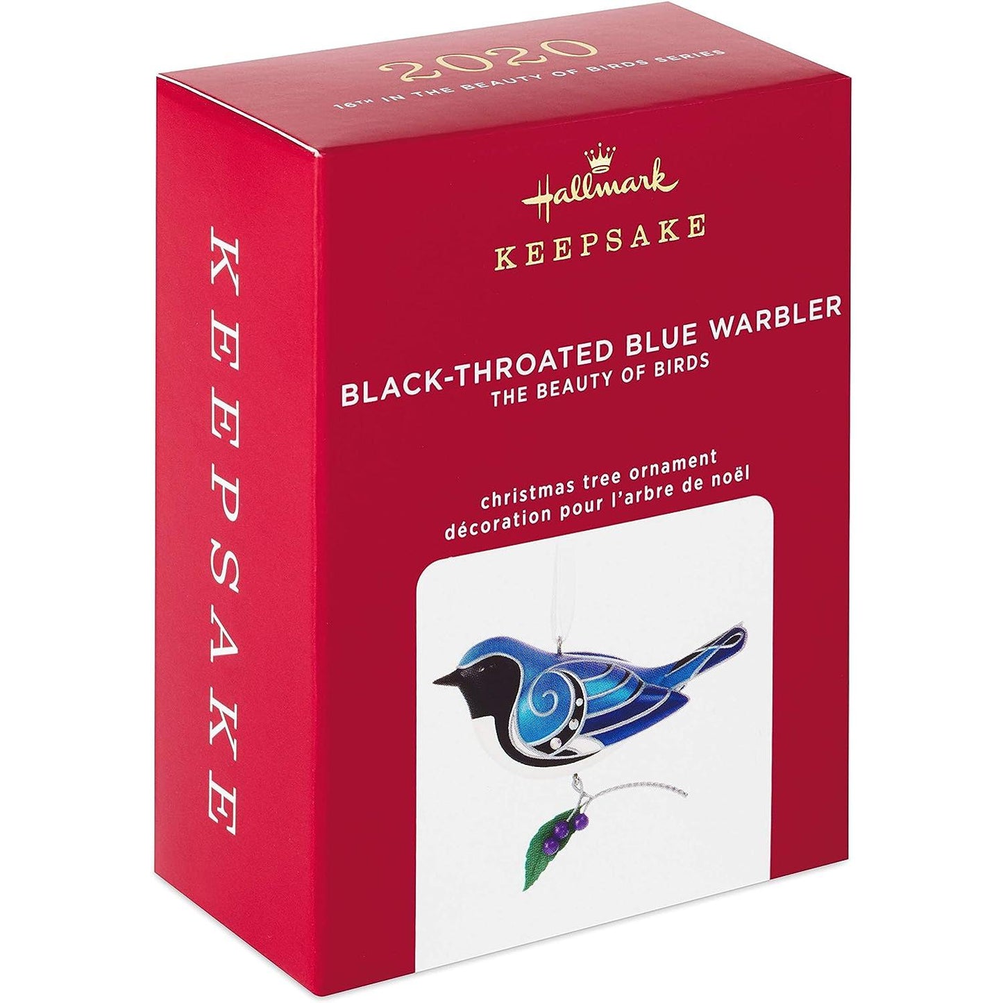 2020 Black-Throated Blue Warbler Hallmark Ornament (Beauty of Birds) QXR9264