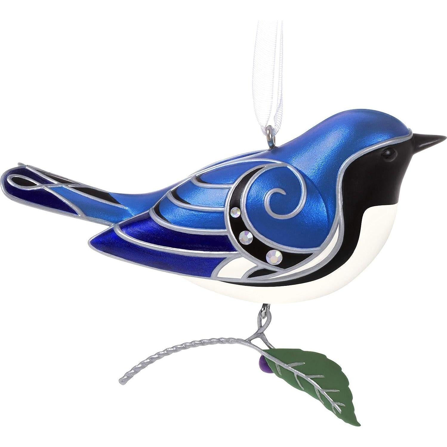 2020 Black-Throated Blue Warbler Hallmark Ornament (Beauty of Birds) QXR9264