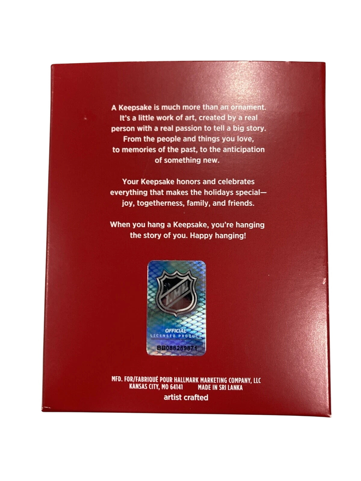 2020 Jordan Binnington Hallmark Ornament (Hockey Greats) QXI2764