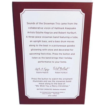 2020 Snowman Band Hallmark Ornament (Snowmen) QDB1001