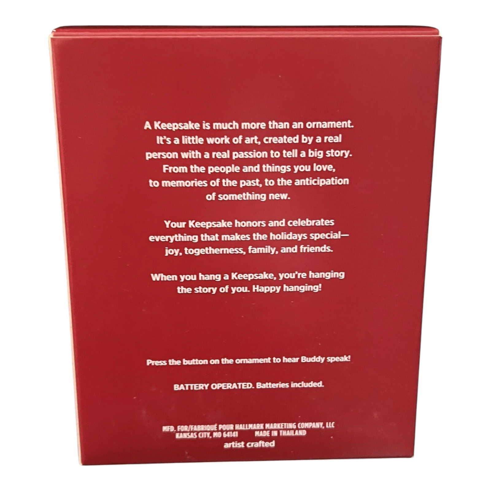 2020 Buddy's Buddy Hallmark Ornament (Elf Movie) QXI2391