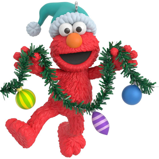 2020 Deck The Halls With Elmo Hallmark Ornament (Sesame Street) QXI2291