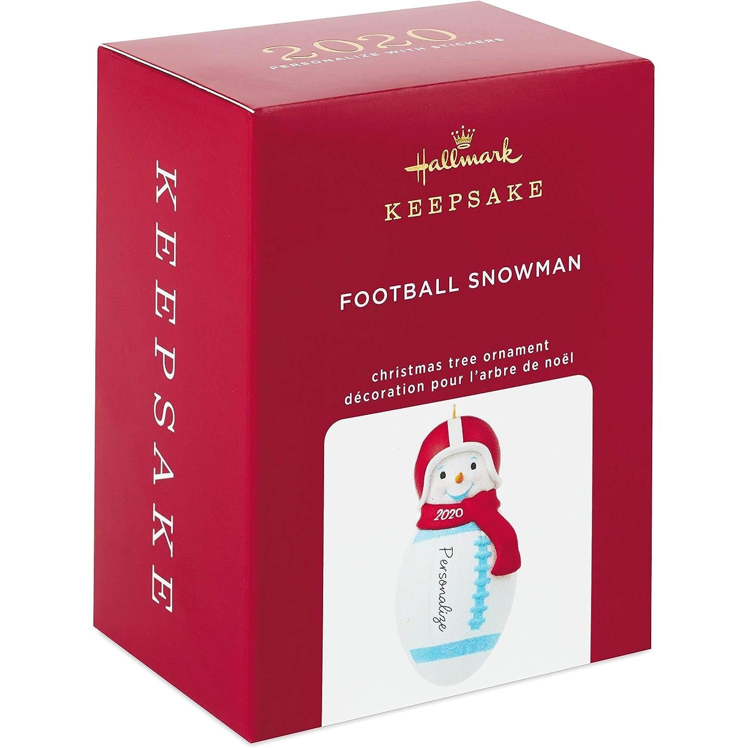 2020 Football Snowman Hallmark Ornament (Snowmen) QGO1801