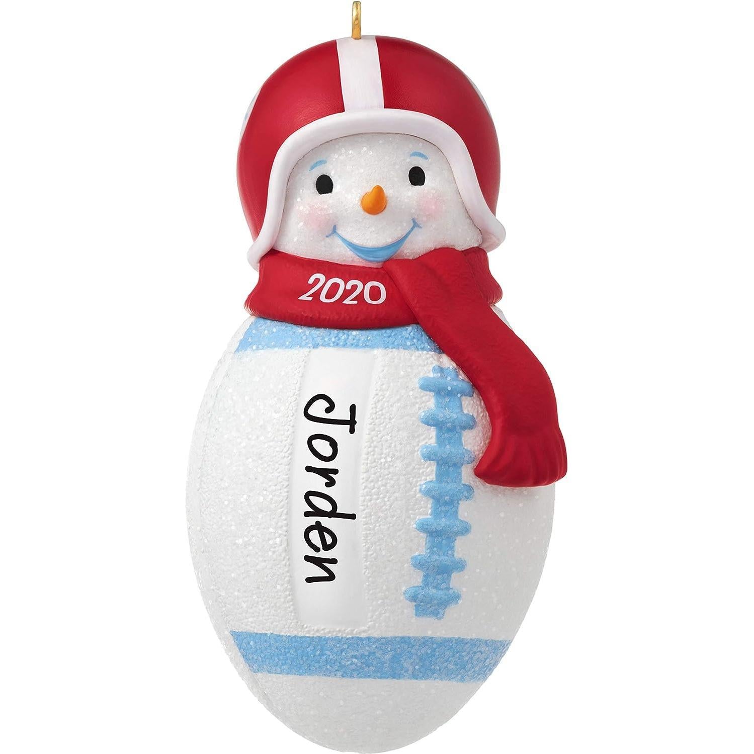 2020 Football Snowman Hallmark Ornament (Snowmen) QGO1801