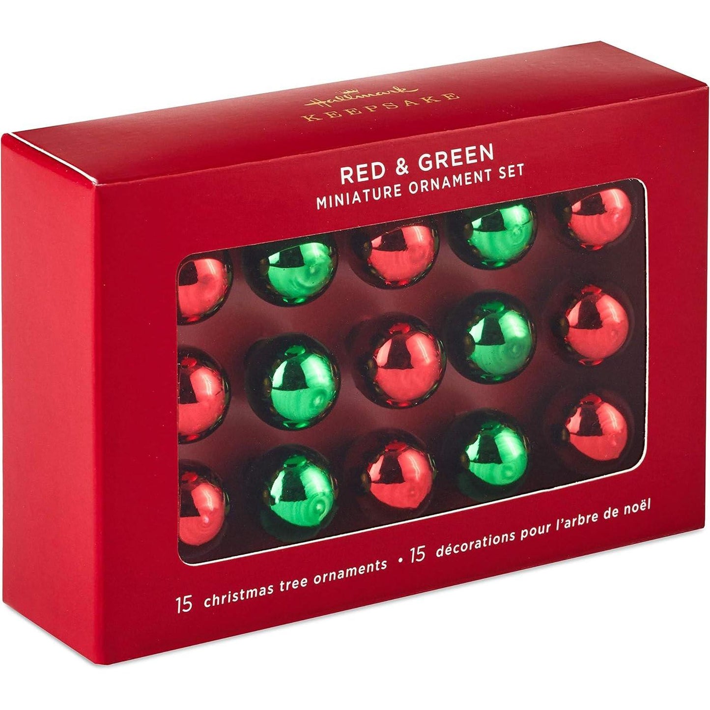 2020 Red and Green Miniature Hallmark Ornament (Ball) QSB6214