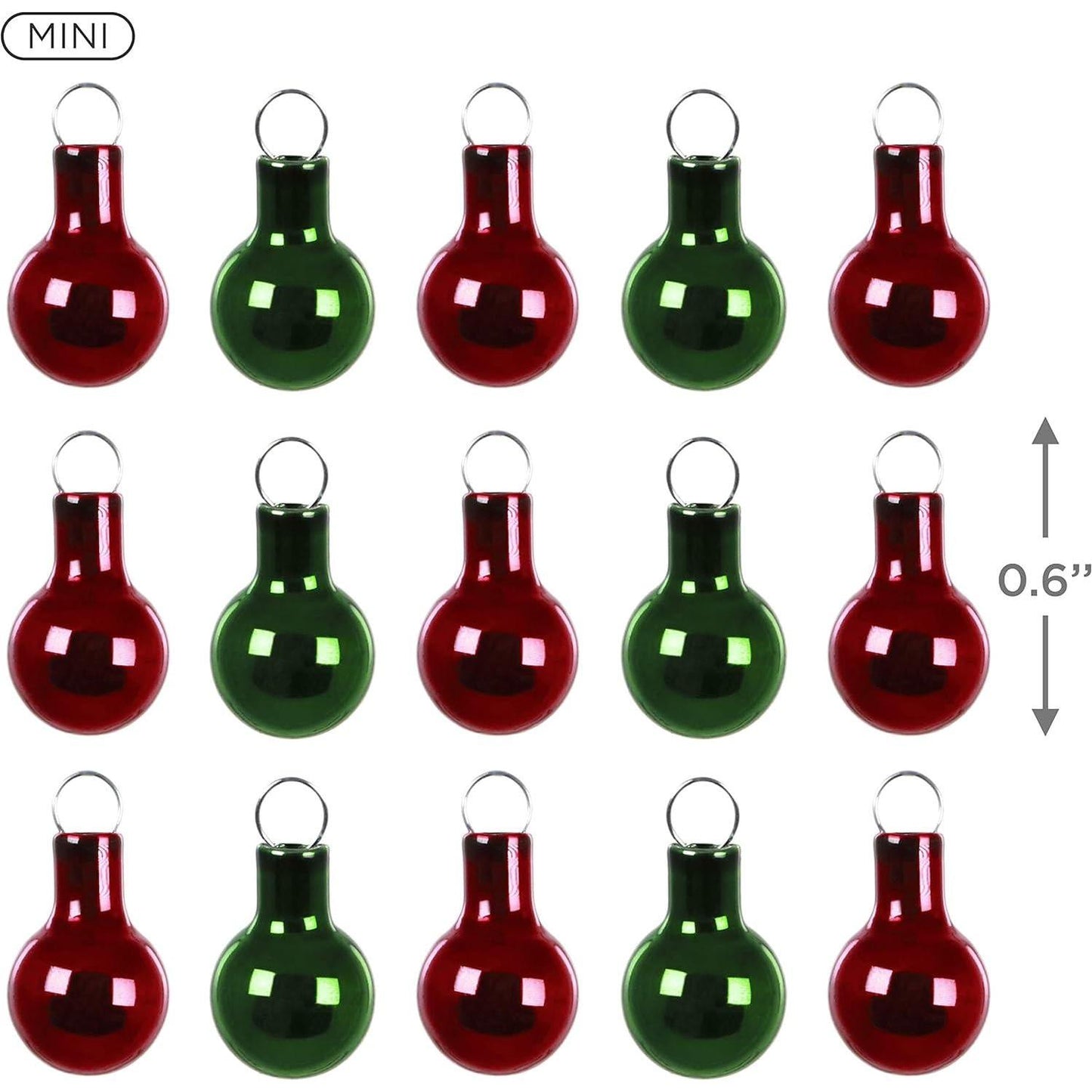 2020 Red and Green Miniature Hallmark Ornament (Ball) QSB6214