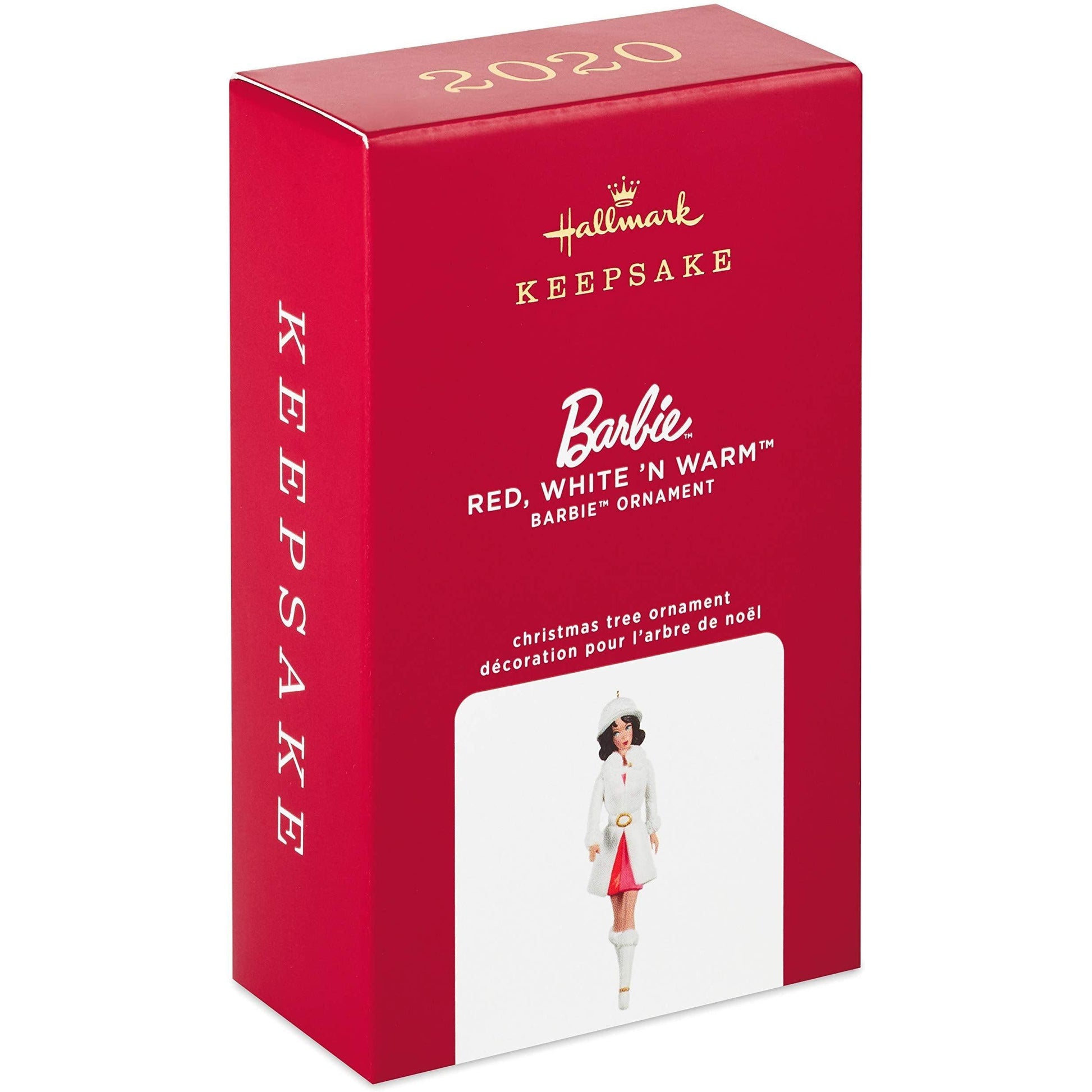 2020 Red, White 'N Warm Hallmark Ornament (Barbie) QXI2571