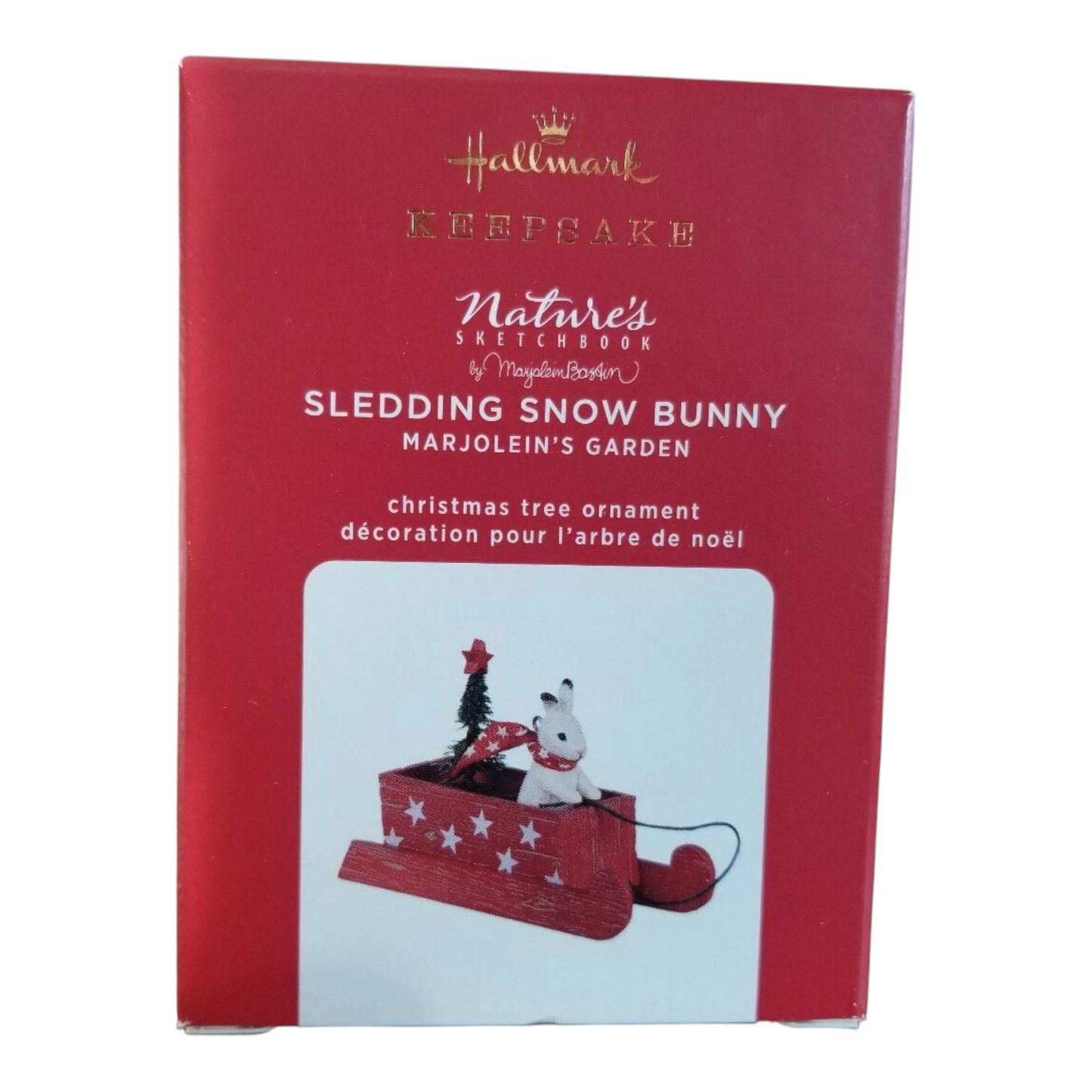 2020 Sledding Snow Bunny Hallmark Ornament (Nature's Sketchbook) QXR9281