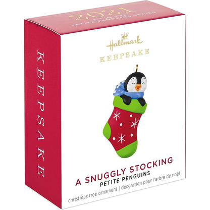 2021 A Snuggly Stocking Hallmark Ornament (Petite Penguins) QXM8305