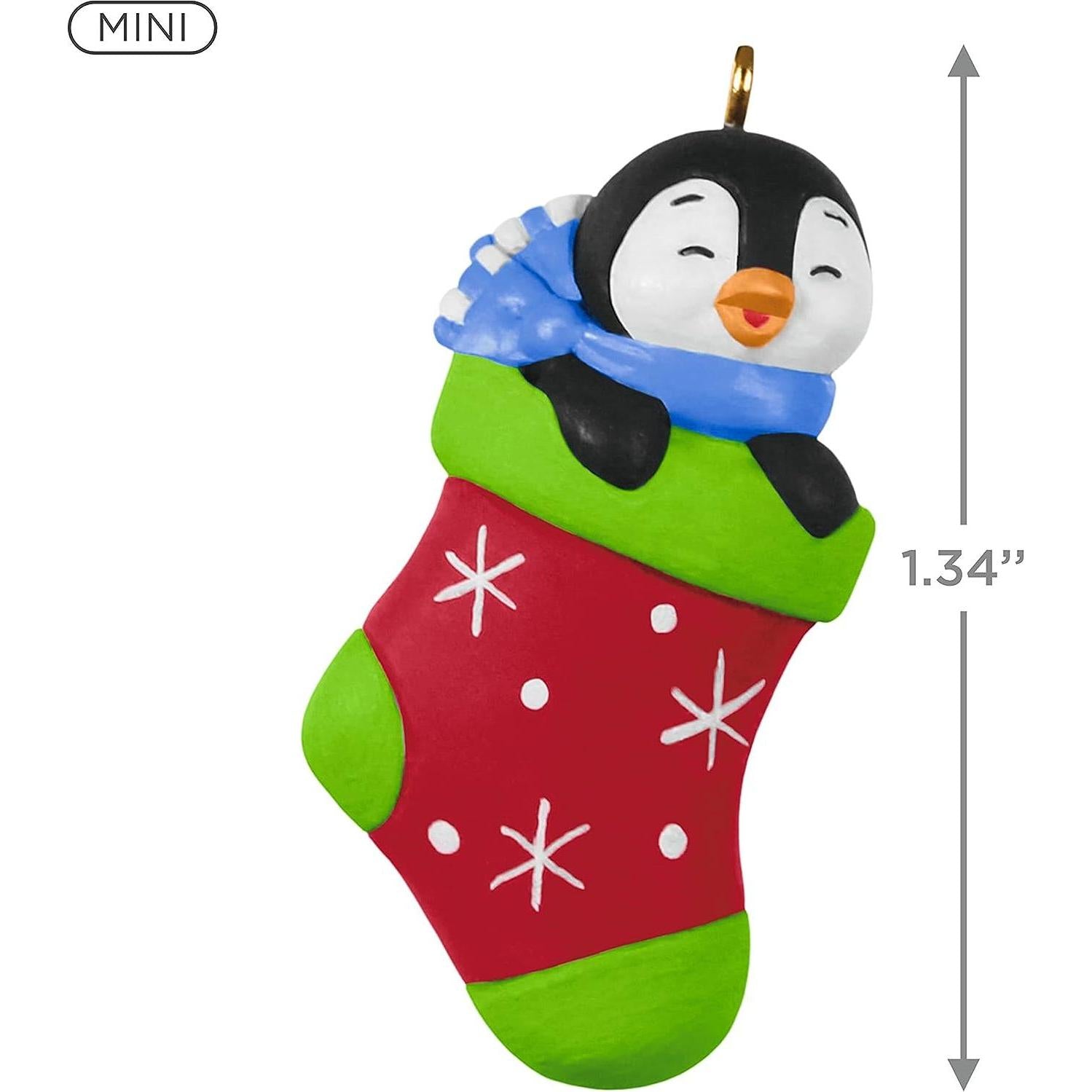2021 A Snuggly Stocking Hallmark Ornament (Petite Penguins) QXM8305