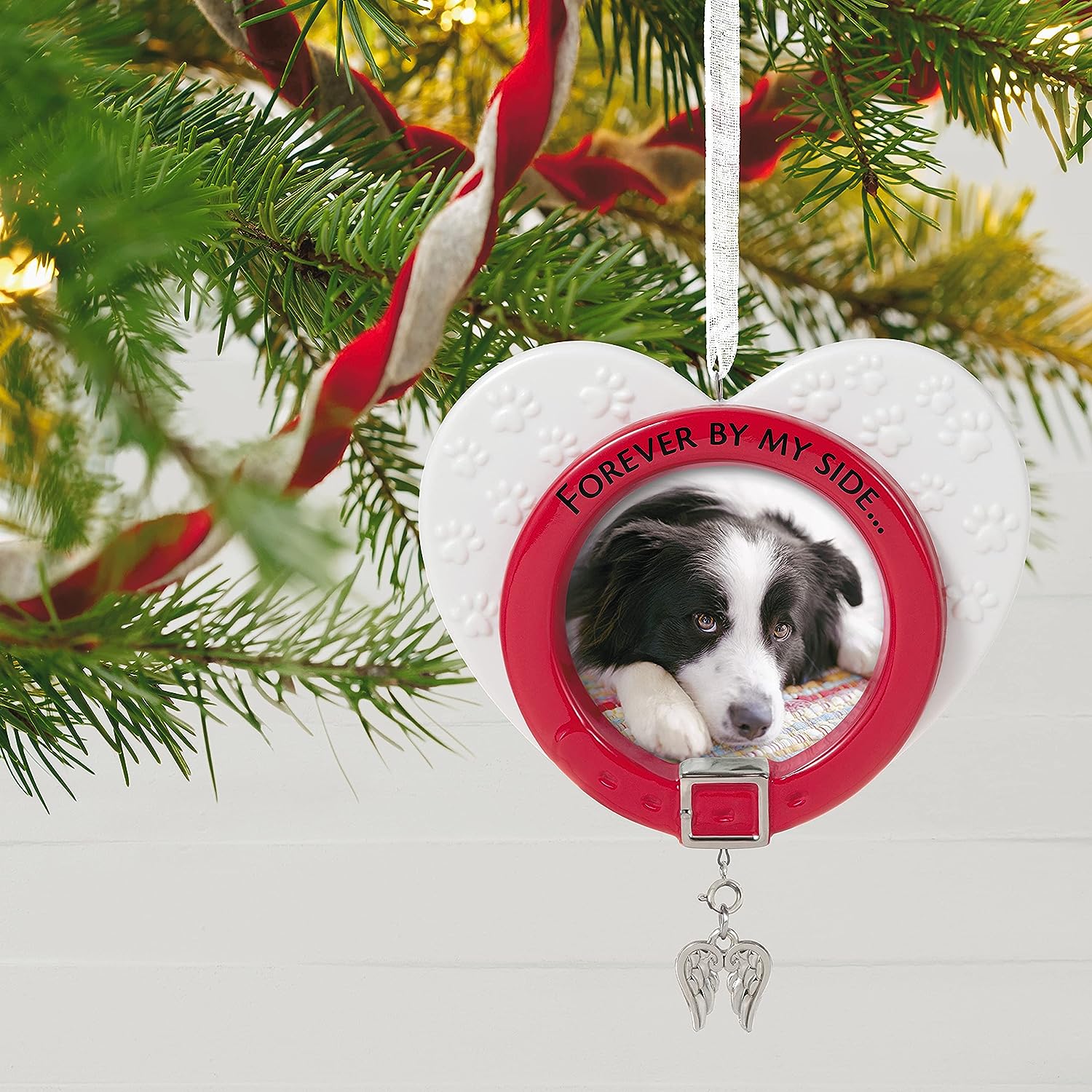 2021 Forever By My Side Hallmark Ornament (Pet Memorial Photo Holder) QHX4055