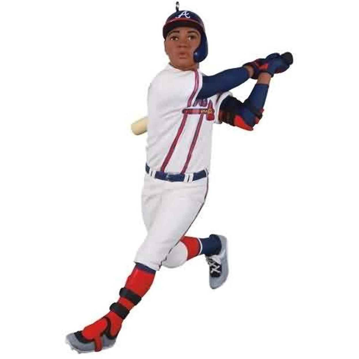 2021 Ronald Acuña Jr., Atlanta Braves Hallmark Ornament (At the Ballpark) QXI7362