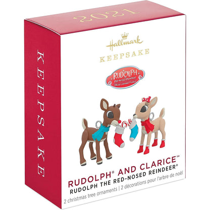 2021 Rudolph and Clarice Hallmark Ornament (Rudolph the Red-Nosed Reindeer) QXM8245