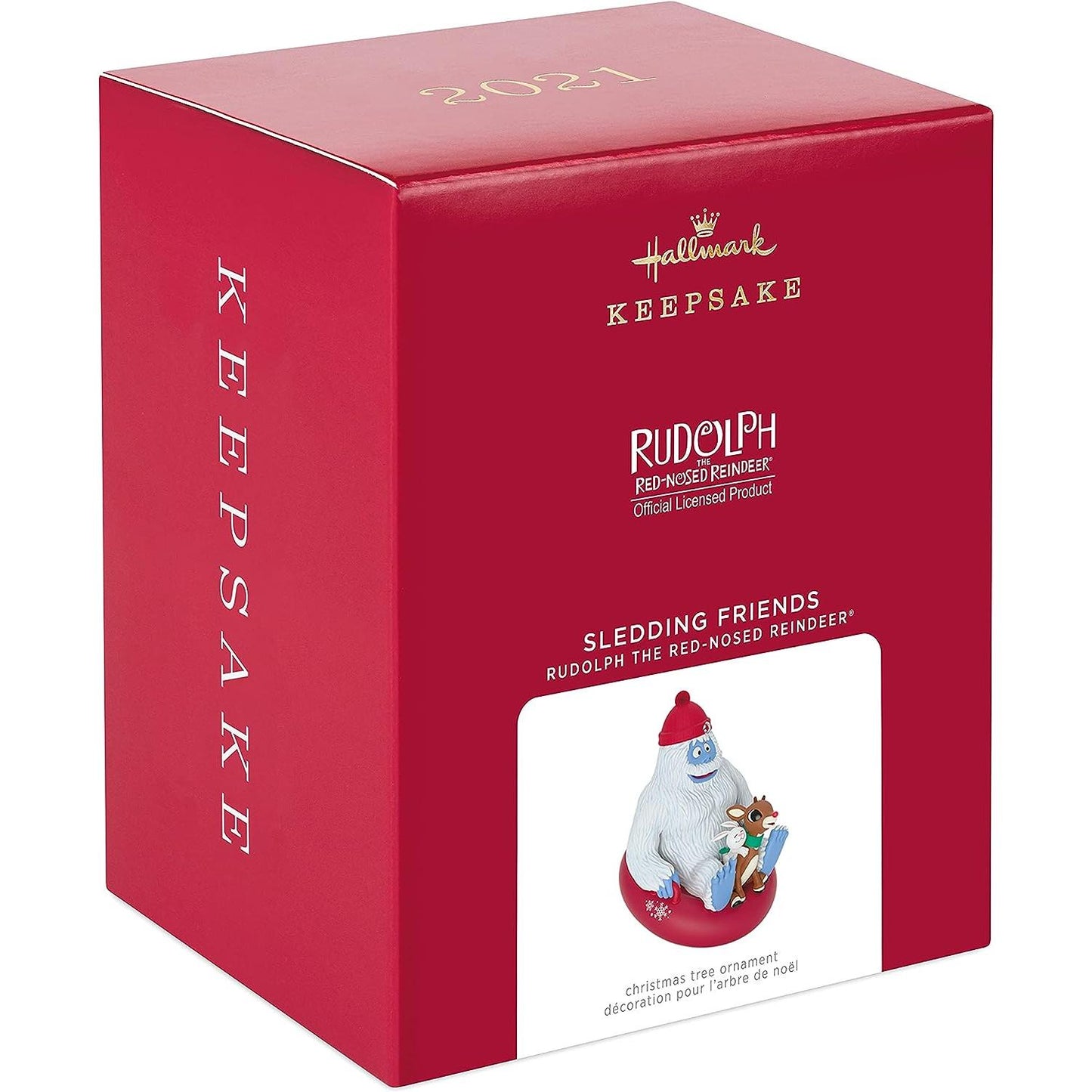 2021 Sledding Friends Hallmark Ornament (Rudolph the Red-Nosed Reindeer) QXI7172